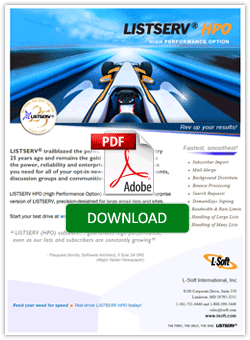 Download LISTSERV HPO Product Sheet