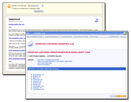 LISTSERV RSS Support LISTSERV RSS Support