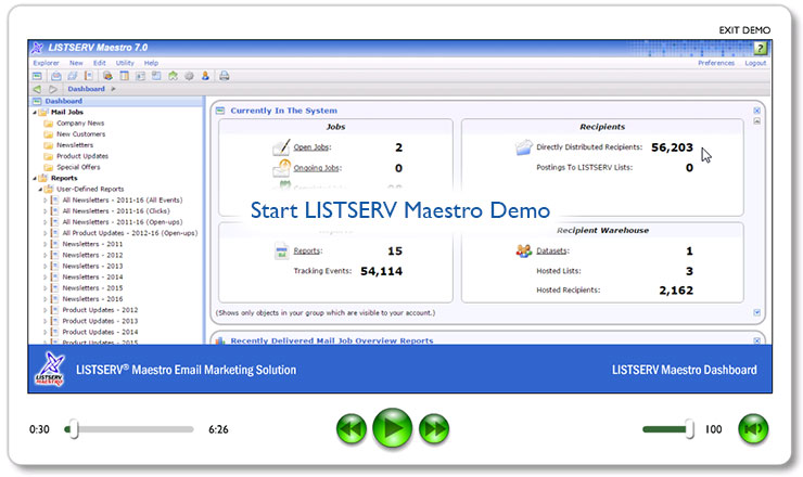 Start Your LISTSERV Maestro Demo
