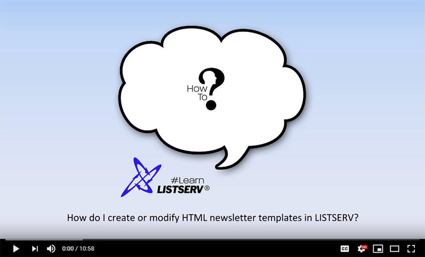 Creating or Modifying LISTSERV Newsletter Templates