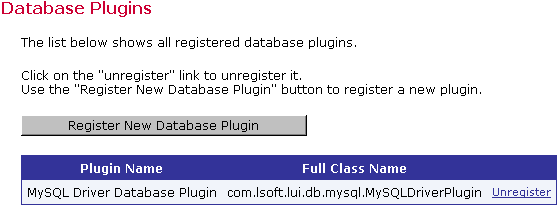 custom database connection