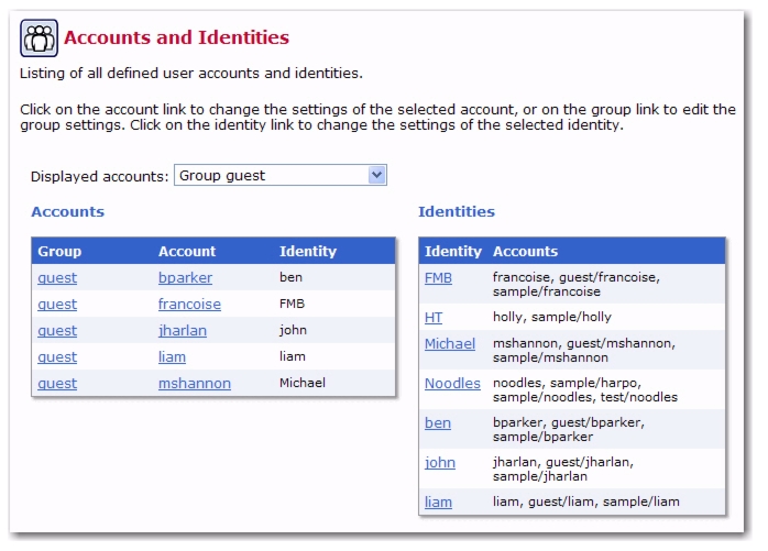 Creating And Editing User Accounts And Identities