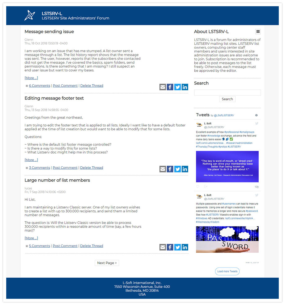 LISTSERV Archives Blog View LISTSERV Archives Blog View