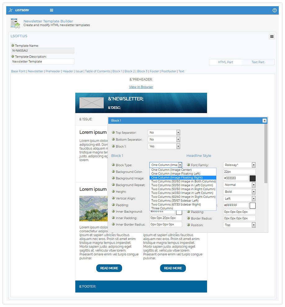 LISTSERV Newsletter Builder LISTSERV Newsletter Builder