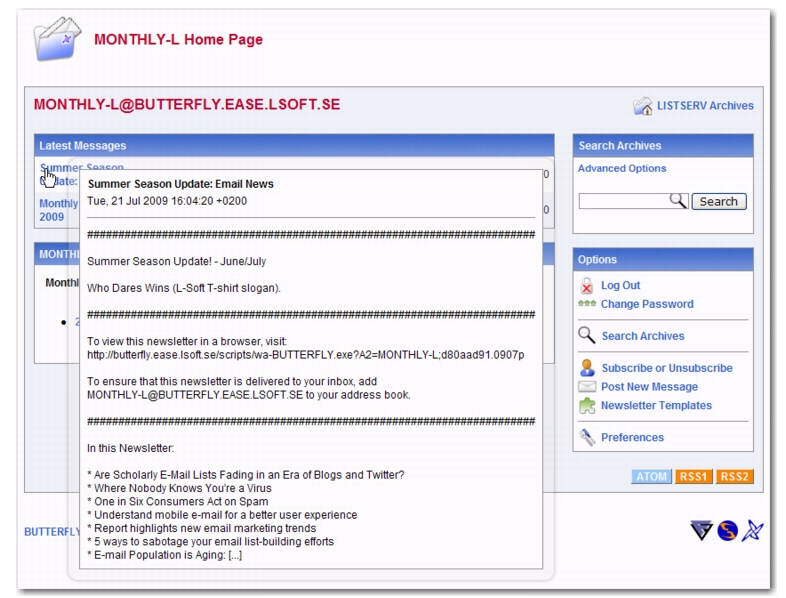 whats new for web interface users and list owners action lists template