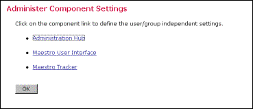 Global component settings screen shot