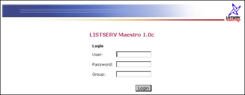 screen capture of Maestro Login screen