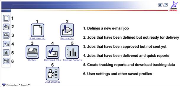 Diagram of Maestro User Interface home page