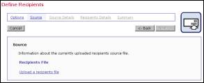 Define recipients from an uploaded file