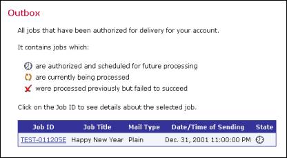 Outbox screen shot