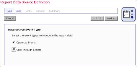 Data source type screen shot