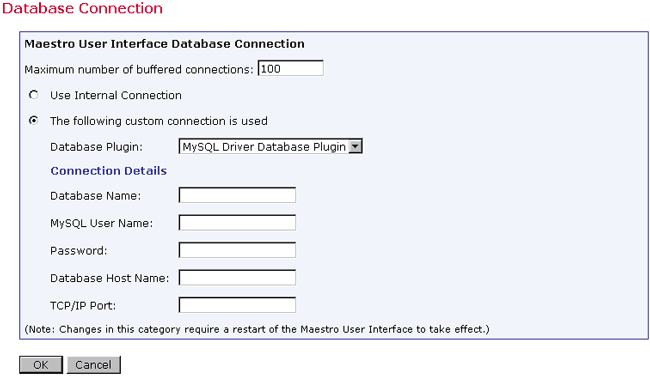 custom database connection