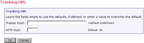 default tracking URL