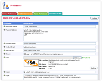 LISTSERV Newsletter Profile