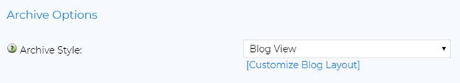 Enabling Blog View